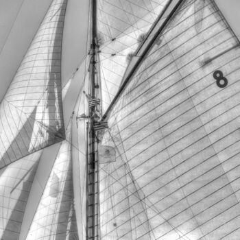 Photography titled "Voiles 8" by Bruno Fabre, Original Artwork, Digital Photography Mounted on Other rigid panel