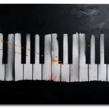 Peinture intitulée "Piano" par Bruno Hamard, Œuvre d'art originale, Acrylique
