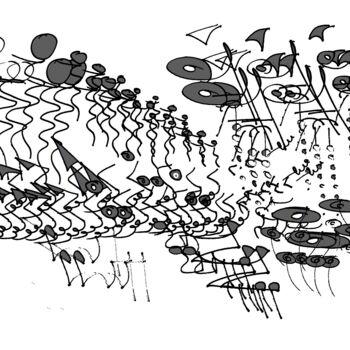 Rysunek zatytułowany „ecriture rythmique” autorstwa Bruno Keip, Oryginalna praca