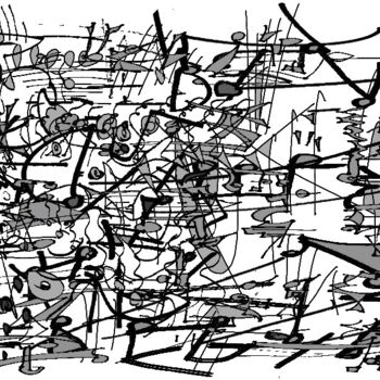 Zeichnungen mit dem Titel "ecriture rythmique" von Bruno Keip, Original-Kunstwerk