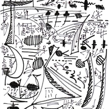 「ecriture rythmique」というタイトルの描画 Bruno Keipによって, オリジナルのアートワーク