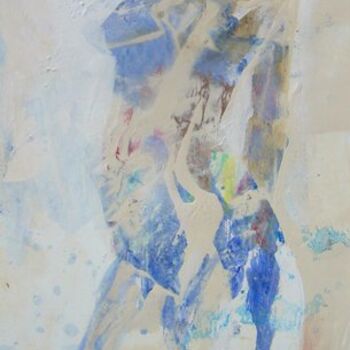 Painting titled "NU BLEU" by Bruno Le Sourd, Original Artwork