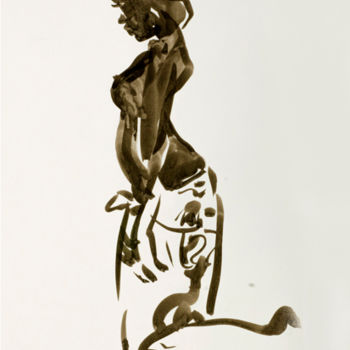 Zeichnungen mit dem Titel "LE PAGNE lavis 15-1…" von Bruno Le Sourd, Original-Kunstwerk