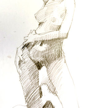 Drawing titled "NU 15-11-03.jpg" by Bruno Le Sourd, Original Artwork