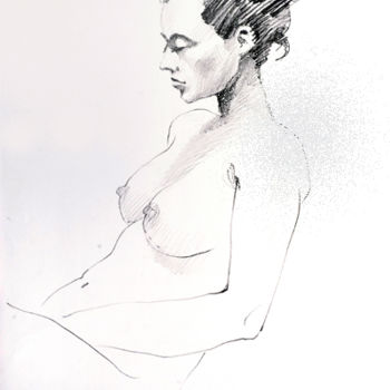 Drawing titled "NU 15-11-02.jpg" by Bruno Le Sourd, Original Artwork