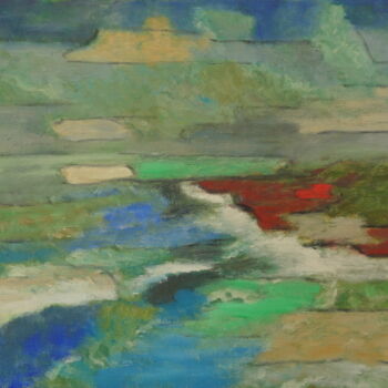 Malerei mit dem Titel "tempête côte sauvage" von Bruno Leblais, Original-Kunstwerk, Öl