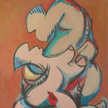 Картина под названием "pulsion" - Bruno Leblais, Подлинное произведение искусства, Масло