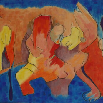 Malerei mit dem Titel "Etude n°2" von Bruno Leblais, Original-Kunstwerk, Öl