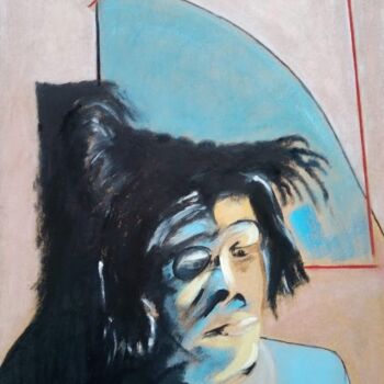 Painting titled "jean michel basquiat" by Bruno Leblais, Original Artwork, Oil