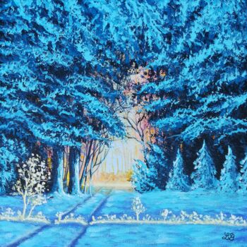 Malarstwo zatytułowany „Quand vient l'hiver” autorstwa Bruno Lemasson, Oryginalna praca, Akryl