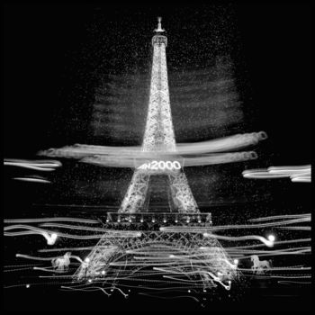 Photographie intitulée "Eiffel Neige" par Bruno Mesrine, Œuvre d'art originale, Photographie non manipulée