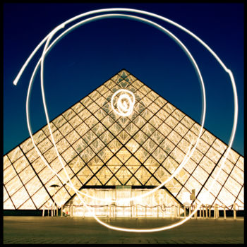 Photography titled "Oeil Triangle" by Bruno Mesrine, Original Artwork, Light Painting