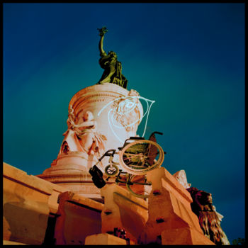 Photography titled "Handicap Republique" by Bruno Mesrine, Original Artwork, Light Painting