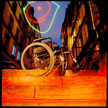 「Handicap Oeuil」というタイトルの写真撮影 Bruno Mesrineによって, オリジナルのアートワーク, ライトペインティング