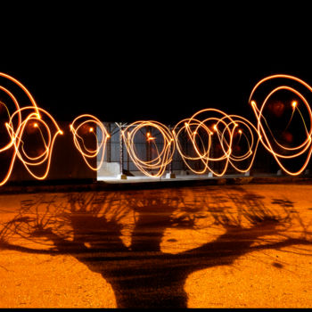 Fotografia intitolato "les-bordes-5-decemb…" da Bruno Mesrine, Opera d'arte originale, Light Painting