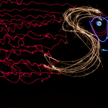 Photography titled "Antigone" by Bruno Mesrine, Original Artwork, Light Painting