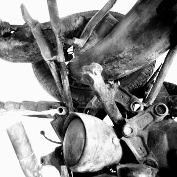 Fotografie getiteld "Arman sculpture" door Bruno Mesrine, Origineel Kunstwerk, Film fotografie