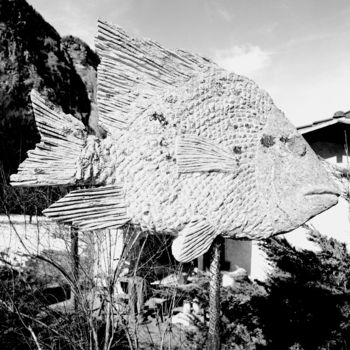 Фотография под названием "Julien Marolf sculp…" - Bruno Mesrine, Подлинное произведение искусства, Пленочная фотография