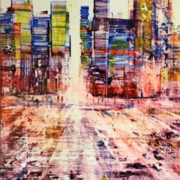 Peinture intitulée "City" par Bruno Montoni, Œuvre d'art originale