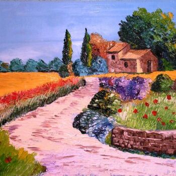 Painting titled "provence" by Bruno Mouqueron, Original Artwork