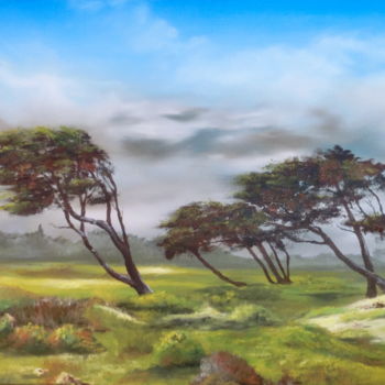 Painting titled "Monterey CA USA" by Bruno Nuevo, Original Artwork, Oil