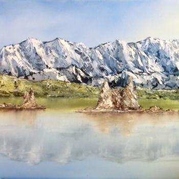 Pittura intitolato "Mono Lake CA USA" da Bruno Nuevo, Opera d'arte originale, Olio