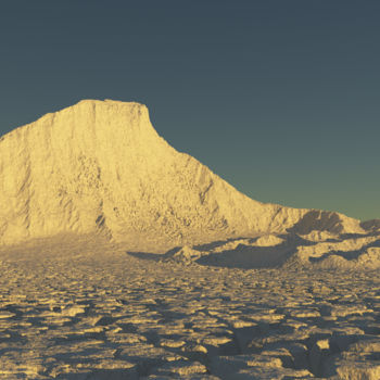 Arts numériques intitulée "Ice land 1" par Bruno Onesynthman, Œuvre d'art originale, Modélisation 3D