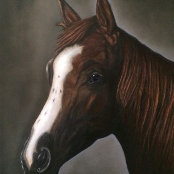 Painting titled "Crazy horse" by Bruno Leprêtre, Original Artwork, Oil