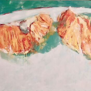 Pintura intitulada "Les mandarines" por Bruno Raharinosy, Obras de arte originais, Acrílico