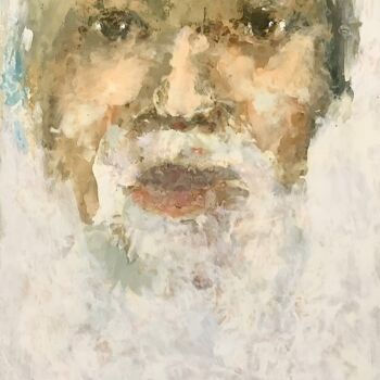 Картина под названием "Portrait de mémoire" - Bruno Raharinosy, Подлинное произведение искусства, Акрил