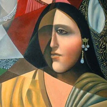 Pintura intitulada "VIOLINISTA DEL 600…" por Bruno Sciaraffia, Obras de arte originais