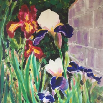 Peinture intitulée "Iris-colors" par Bruno Tupinier, Œuvre d'art originale, Acrylique