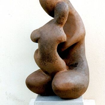 Sculpture intitulée "mère et l'enfant" par Bruno Prelat, Œuvre d'art originale
