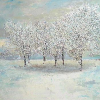 Painting titled "Aceri innevati" by Bruno Caputo, Original Artwork, Acrylic