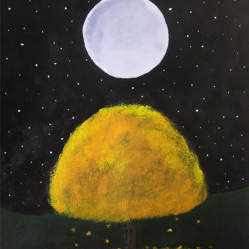 Painting titled "Moonlight" by Booron, Original Artwork, Acrylic