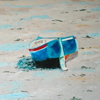 Painting titled "la barque" by Bruno Delorme, Original Artwork