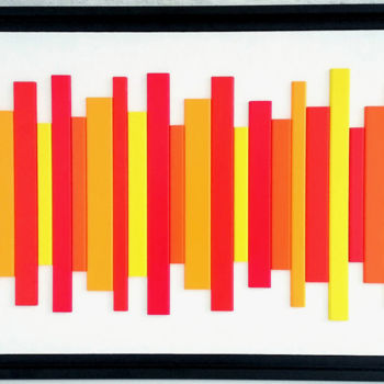 Painting titled "Vibrations 3" by Bruno Guévenoux, Original Artwork, Acrylic Mounted on Wood Panel