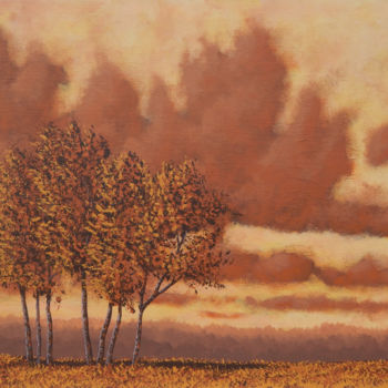 Peinture intitulée "Chanson d'automne" par Bruno Lemasson, Œuvre d'art originale, Acrylique Monté sur Carton