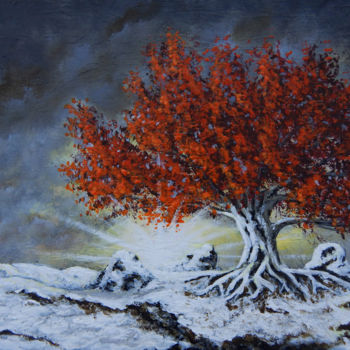 Peinture intitulée "Winter is coming" par Bruno Lemasson, Œuvre d'art originale, Acrylique