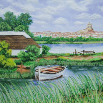 Peinture intitulée "La maison du gardian" par Bruno Lemasson, Œuvre d'art originale, Acrylique Monté sur Châssis en bois