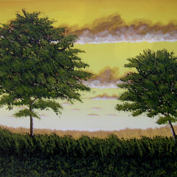Peinture intitulée "Crépuscule d'été" par Bruno Lemasson, Œuvre d'art originale, Acrylique