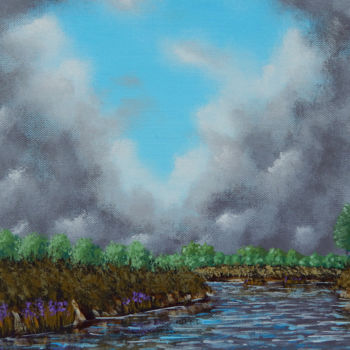 Peinture intitulée "Le canal abandonné" par Bruno Lemasson, Œuvre d'art originale, Acrylique