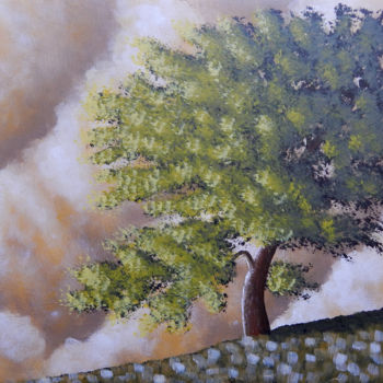 Peinture intitulée "Auprès de mon arbre" par Bruno Lemasson, Œuvre d'art originale, Acrylique