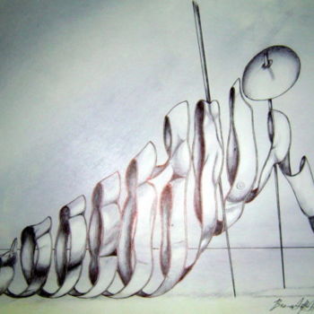 Drawing titled "Modelo sem preconce…" by Bruno Lopes, Original Artwork, Ballpoint pen
