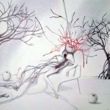 Drawing titled "Percepção de uma me…" by Bruno Lopes, Original Artwork, Ballpoint pen