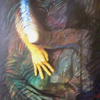 Painting titled ""Abraço"" by Bruno Steinbach, Original Artwork, Oil