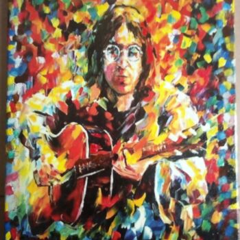 绘画 标题为“Jon Lennon” 由Bruscella Donato, 原创艺术品, 油