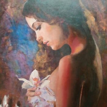 Painting titled "Dolcissima Lady" by Bruscella Donato, Original Artwork, Oil