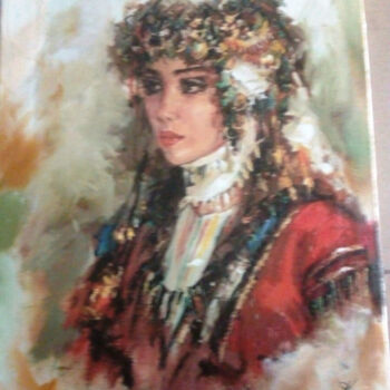 Painting titled "ELVIRE" by Bruscella Donato, Original Artwork, Oil