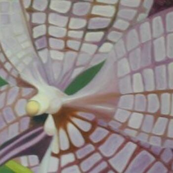 Painting titled "Orchid  (unframed)" by Alec Yates, Original Artwork, Oil